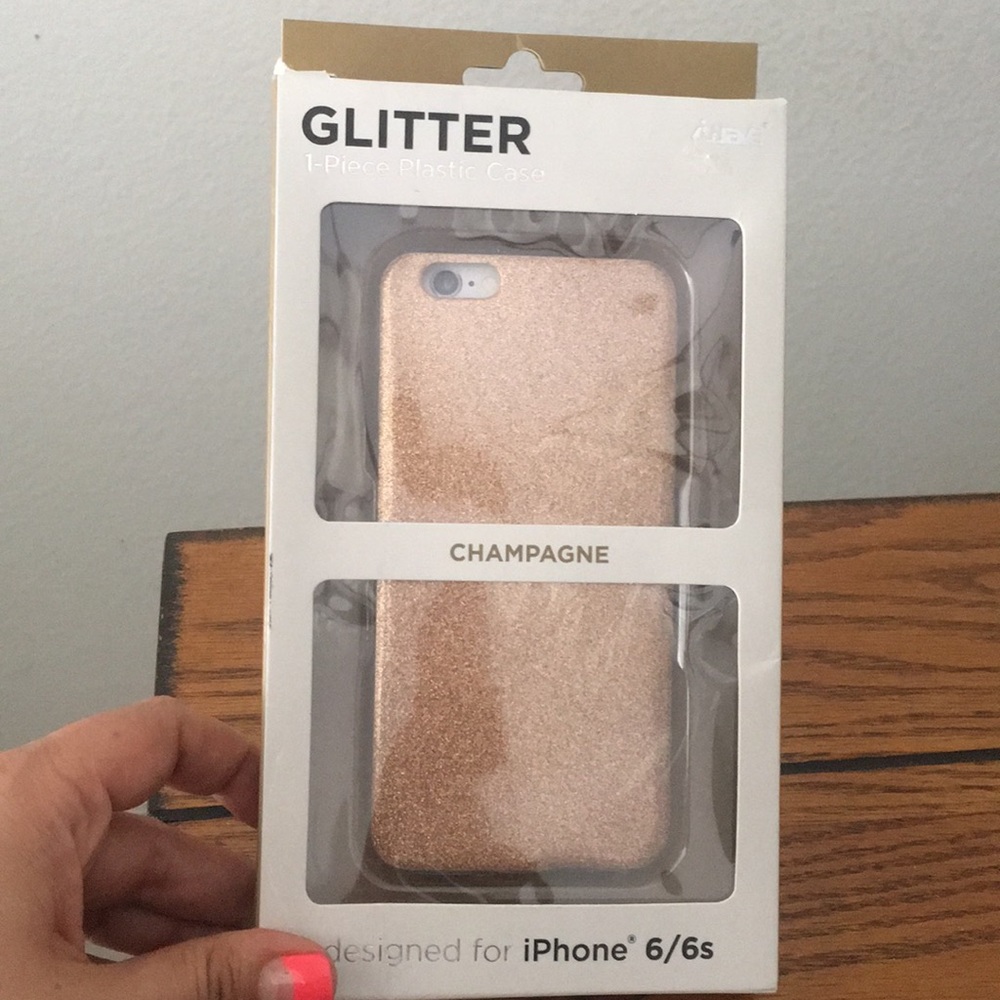 iPhone 6/6s plastic case.Glitter Gold-Bronce